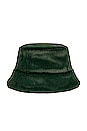 view 3 of 3 Textured Bucket Hat in Green