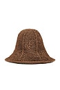view 2 of 3 Monogram Embellished Bucket Hat in Brown