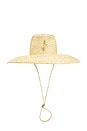 view 2 of 3 Monogram Embellished Fedora in Natural Straw