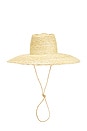 view 3 of 3 Monogram Embellished Fedora in Natural Straw
