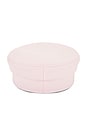 view 3 of 3 Pierced Logo-plaque Baker Boy Cap in Light Pink