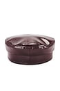 view 3 of 3 Faux Leather Belted Baker Boy Cap in Brown