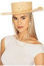 view 1 of 2 Canotier Hat in Natural Straw