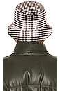 view 2 of 3 Houndstooth Check Bucket Hat in Brown