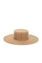 view 3 of 3 Canotier Hat in Beige