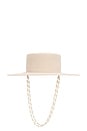 view 2 of 3 Canotier Hat in Beige