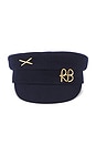 view 1 of 4 Baker Boy Cap in Navy Blue