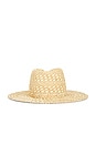 view 2 of 3 SOMBRERO FEDORA RHOMBOIDAL PATTERN in Beige