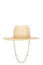 view 2 of 3 Chain Strap Fedora Hat in Natural