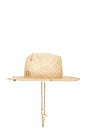 view 4 of 4 Chain Strap Fedora Hat in Natural