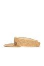 view 4 of 4 VISEIRA DE PALHA MONOGRAM-EMBELLISHED STRAW VISOR in Brown