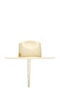 view 3 of 3 Double Chain Strap Cowboy Hat in Natural Straw