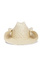 view 3 of 3 SOMBRERO DE COWBOY MONOGRAM-EMBELLISHED STRAW COWBOY HAT in Beige