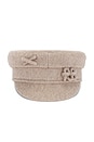 view 1 of 4 Wool-blend Baker Boy Cap in Beige