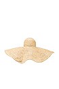 view 2 of 3 Oversized Straw Hat in Natural Straw
