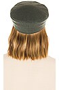 view 2 of 3 Monogram Embroidered Baker Boy Hat in Dark Green