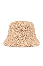 view 3 of 3 Monogram Embellished Lampshade Bucket Hat in Beige