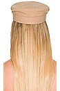view 2 of 3 Monogram Embellished Baker Boy Cap in Beige