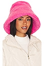 view 1 of 3 Faux Fur Bucket Hat in Pink