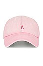 view 2 of 3 Hand-embroidered Baseball Cap in Pink