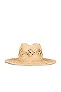 view 3 of 3 FEDORA 모자 in Natural Straw