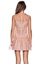 view 3 of 4 Point D'Esprit and Scallop Emroidered Drop Waist Dress in Blush