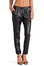 view 1 of 4 PANTALON EN CUIR in Black