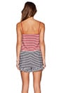 view 3 of 4 Striped Silk Romper in Ruby