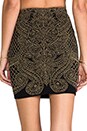 view 6 of 6 Metallic Baroque Jacquard High Waisted Skirt in Black/Gold in Black & Gold