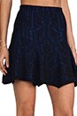 view 5 of 7 Tron Lace Jacquard Skater Skirt in Blue & Black