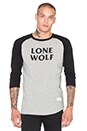 view 1 of 4 Lone Wolf Warm Up Tee in Heather Grey & Black