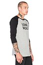 view 2 of 4 Lone Wolf Warm Up Tee in Heather Grey & Black