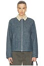 view 2 of 5 Corduroy Collar Denim Jacket in Denim Blue