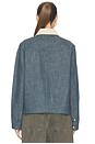 view 4 of 5 Corduroy Collar Denim Jacket in Denim Blue