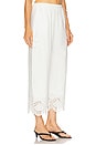 view 2 of 3 Embroidered Pant in White