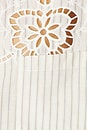 view 5 of 5 Floral Embroidered Striped Button Down Shirt in Cream