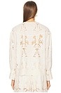 view 3 of 3 Embroidered Top in Beige