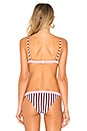 view 3 of 4 XOXO Bikini Top in Merlot Stripe