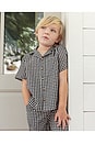 view 3 of 3 Lapel Collared Shirt in Black Check