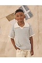 view 4 of 5 Chandler Knit Polo in Marine Stripe