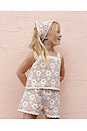 view 3 of 7 ENSEMBLE EN MAILLE LILI in Blue, Light Pink, & Ivory