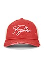 view 1 of 2 Distressed Trucker Hat in Red
