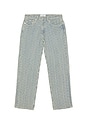 view 5 of 6 Seigaiha Jacquard Denim Jeans in Blue