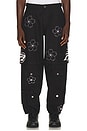 view 2 of 9 Convertible Quilted Cargo Pants in Black