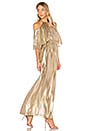 view 2 of 3 Marlene Open Shoulder Gown in Gold