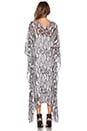view 3 of 3 Phillipa V Neck Caftan in Pure White & Black Multi