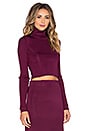 view 2 of 4 Winnie Crop Turtleneck Sweater in Plum