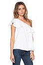 view 2 of 3 Leena Ruffle Top in Pure White