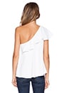 view 3 of 3 Leena Ruffle Top in Pure White