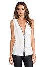view 1 of 4 Sable Sleeveless V Neck Top in Optic White